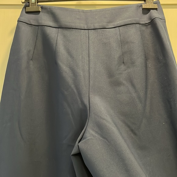 EUC Club Monaco wide leg wrap front navy blue wool blend culotte style pants - Picture 8 of 12